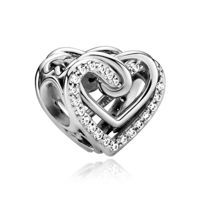 Pandora 799270C01 Sparkling Intwined Heart