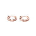 Pandora 286317C01 Rose Pavé Heart Hoop Earrings