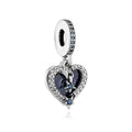 Pandora 792356C01 Cellular Shooting Star Heart Double Dangle