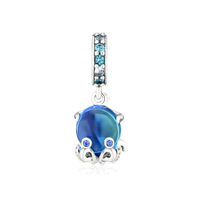 Pandora 791694C01 Cute Octopus Murano Glass Dangle