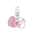 Pandora 798887C01 heart dangle script心愿