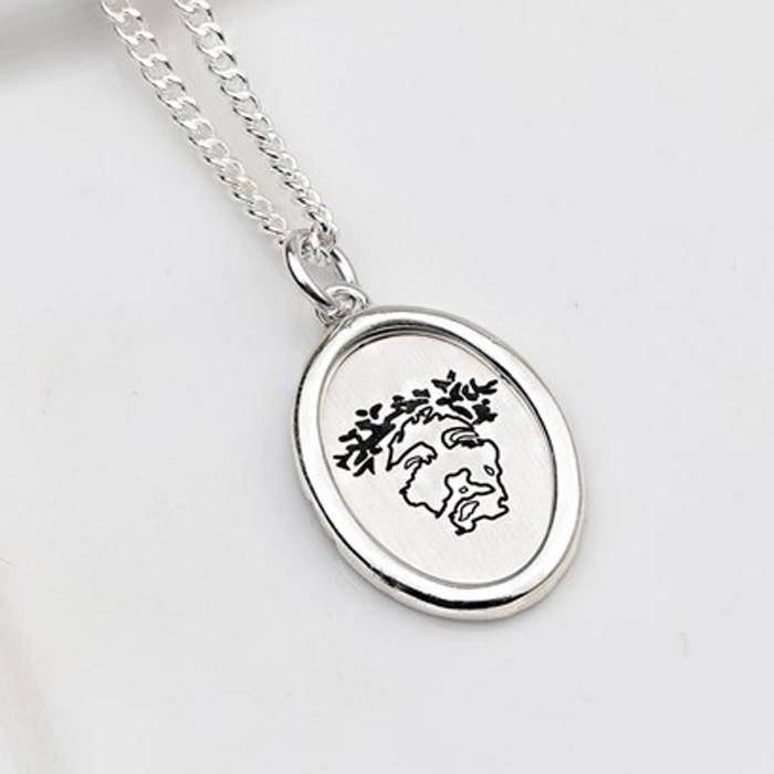 Athlete 925 Silver Jesus Unplated Necklace, 40cm (11911235A)