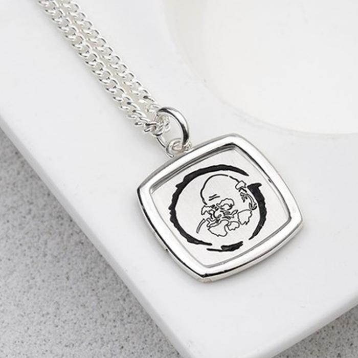 Athlete 925 silver Damascus no镀银40cm necklace (11911237A)