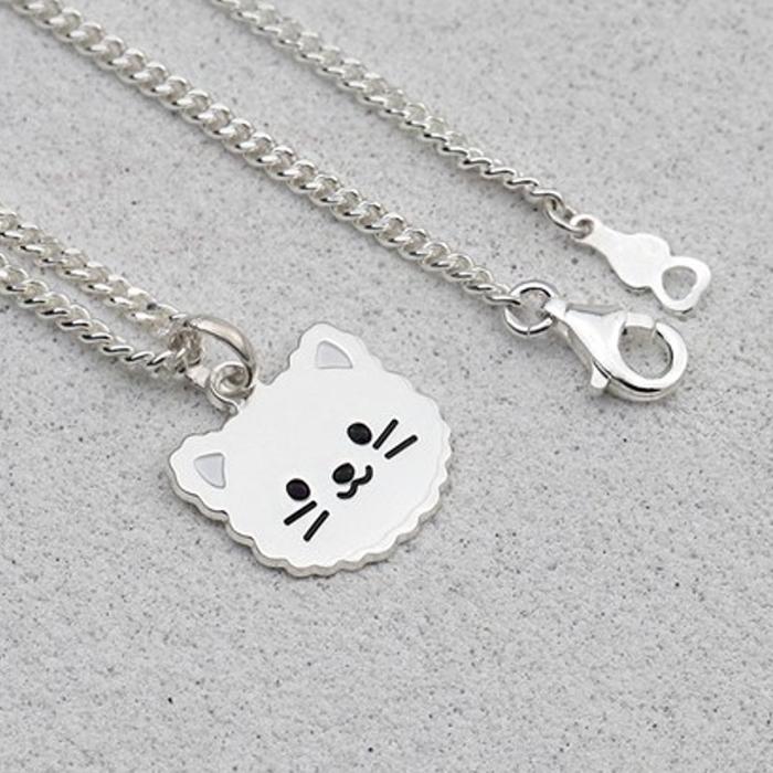 Athletic 925 silver cat chain baby children's necklace (11911242A)