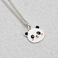 Athletic 925 Silver Panda Face Baby Child Chain Necklace (14941956A)