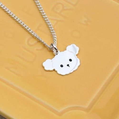 Aestllet 925 Silver Puppy Poodle Baby Child Chain Necklace 14941958A