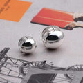 Silver one-touch ring earings from Athlet, 925 sterling silver, round, 10mm (38303182A)