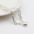 Athlete Chain Bracelet Silver 925 Two Rows Heart Layered Gift (38303297A)