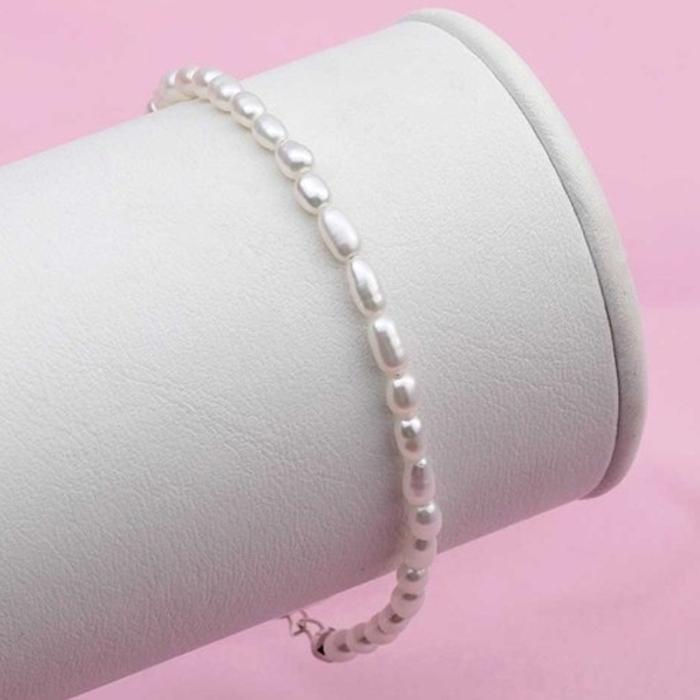 Athletic pearl bracelet silver 925 summer fashion daily (38303311A)