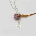 Athletic Silver Curve Chain Whale Tail Necklace 42cm Plated (7981883A)