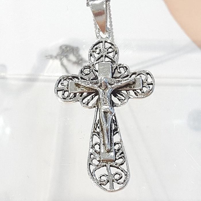 Bluekey Silver Cross Pendant (230805-08) 10691080A