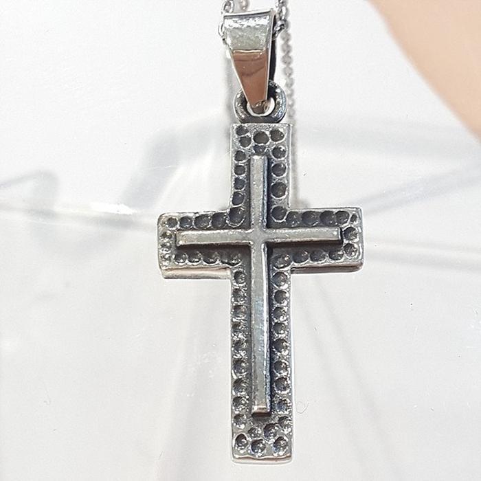Bluekey silver cross pendant (10691084A)