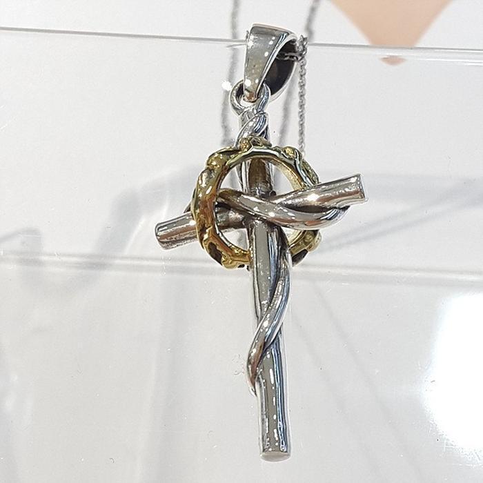 Bluekey silver cross pendant (230804-20) 10691088A