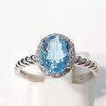 Blue K Blue Topaz Raw Stone Ring 230915-15 Size 12 11146446A