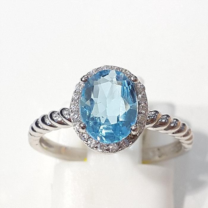 Blue K Blue Topaz Raw Stone Ring 230915-15 Size 12 11146446A