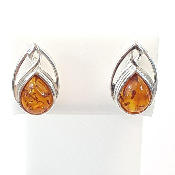 BlueKe Silver925 Pumpkin Gem Earring 240315-11 Birthstone (14008253A)
