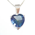 Bluekey MysticTopaz Raw Gemstone Necklace 240512-16Heart (15778981A)