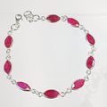 Bluekey Antique Pink Ruby Gem Bracelet 240605-24th Birthday Stone (16004379A)