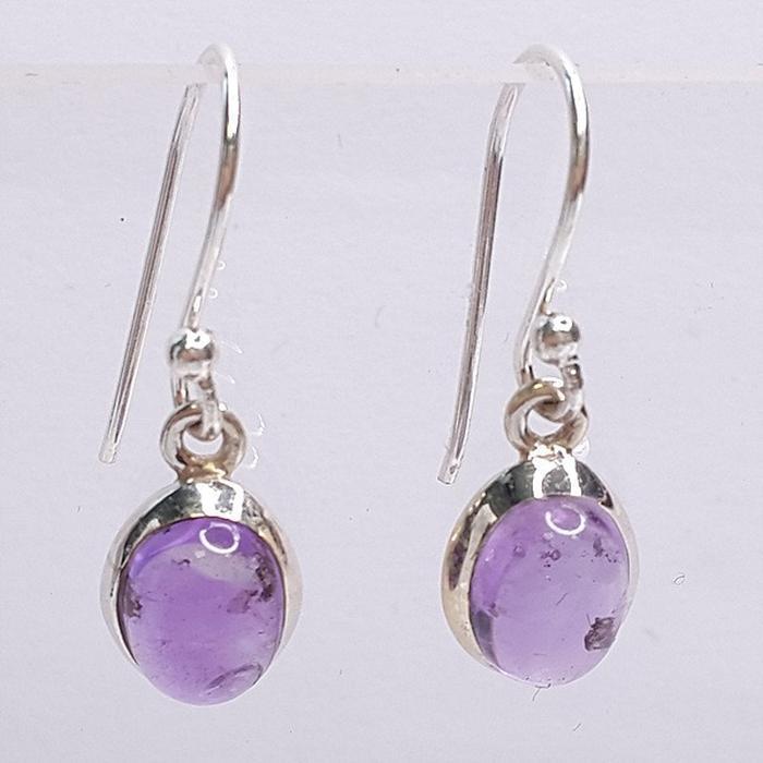 BlueK Grade A Amethyst Raw Crystal Earrings 240703-04 Birthstone 16480255A