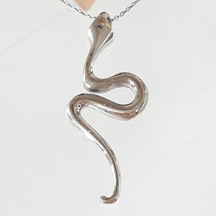 Bluekey Silver925 Silver Cobra Snake Necklace 240709-04 (16852972A)