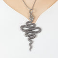 Bluekey 925 sterling silver cobra snake necklace (16852981A)