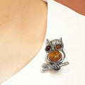Bluekey A-grade owlet pumpkin gem brooch 240903-10 (19050287A)