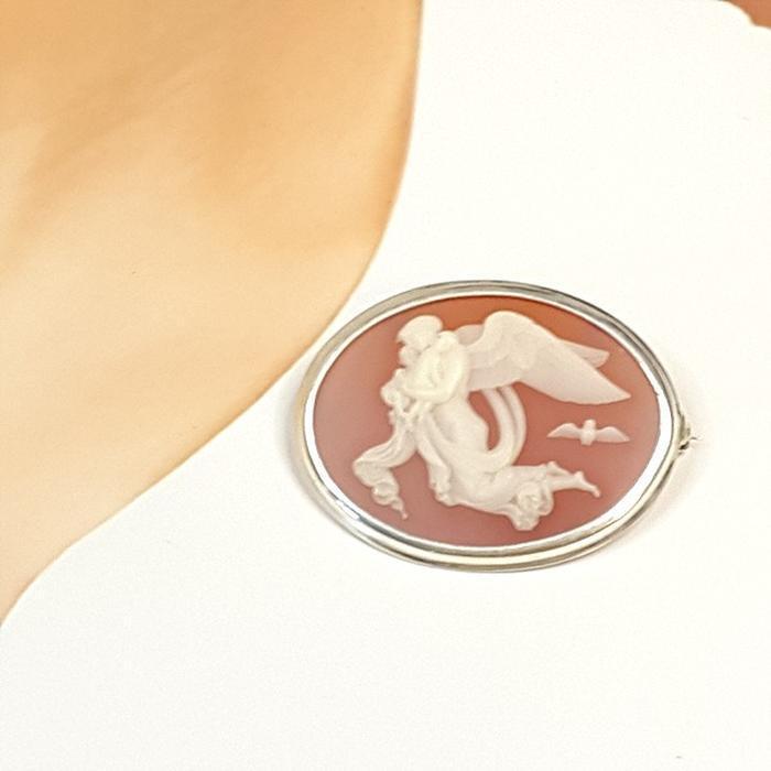 Bluekey Silver925 Angel Cameo Brooch 240903-01 (19050301A)