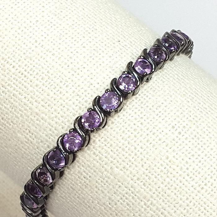 Bluekey A-grade silver aquamarine gem bracelet 240911-15 (19369282A)