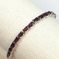 Bluekey AA-grade Rhodolite Garnet bracelet 240911-04 (19369293A)