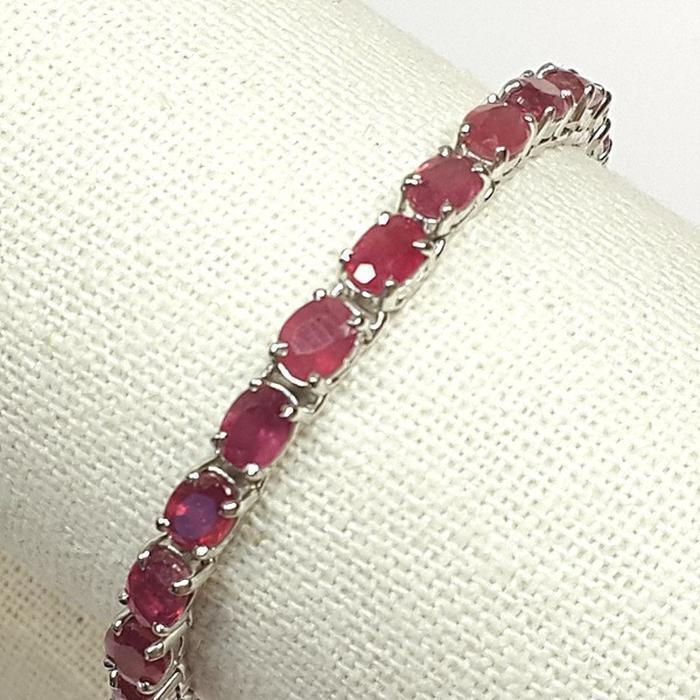 Bluekey Antique Ruby Gem Bracelet 241004-19 (21016215A)