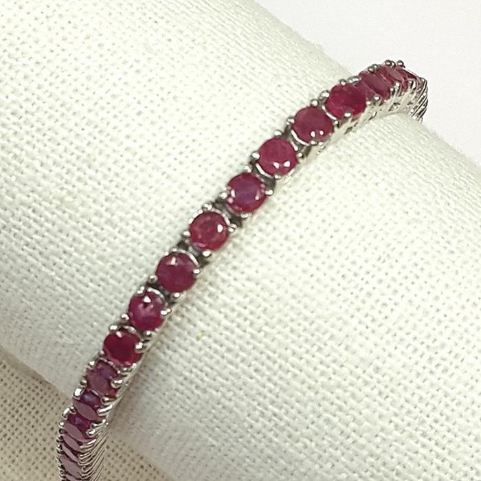Bluekey Antique Ruby Gem Bracelet 241004-16th Birthday Stone (21016288A)