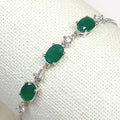 Bluekey A-grade Green Onyx Carnelian Raw Bracelet 241004-14 (21016289A)