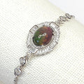 Bluekey A-grade RainbowBlackOpal raw bracelet 241004-10 (21016318A)