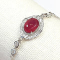 Bluekey B-grade Red Ruby Raw Gem bracelet 241004-09 (21016320A)