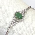 Bluekey A-grade Green Emerald Gem bracelet 241004-05 (21016321A)