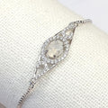 BlueKey A-grade RainbowMoonstone raw bracelet 241004-04 (21016332A)