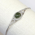 Bluekey A-grade Green Tourmaline Raw Gem Bracelet 241004-03 (21016335A)