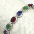 Bluekey A-grade Ruby and Emerald Raw Necklace 241004-15 (21016917A)
