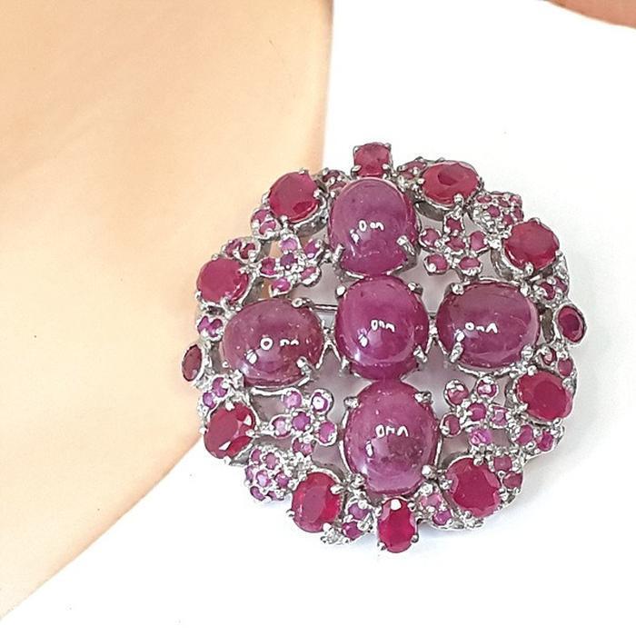 Bluekey A-rank work Redruby rough brooch 241005-24 (21283131A)