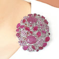 Bluekey A-grade workpiece Redruby rough brooch 241005-22 (21283133A)