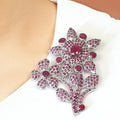 Bluekey A-grade Redruby Gem Brooch 241005-06 (21283588A)