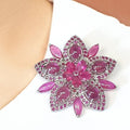 Bluekey A-rank work Redruby raw stone brooch 241005-08 (21283625A)