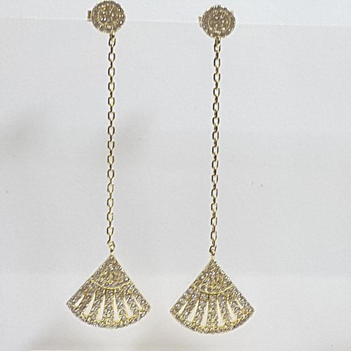 Bluekey Silver925 Cubic Zirconia Diamond Cut Earrings 241011-23 (23460909A)