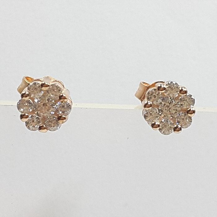 Bluekey Silver925 Cubic Zirconia Diamond Cut Earrings 241011-13 (23460910A)