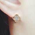 Bluekey Silver925 Cubic Zirconia Diamond Cut Earrings 241011-10 (23460911A)
