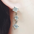 Bluekey Silver925 Cubic Zirconia Diamond Cut Earrings 241011-07 (23460912A)