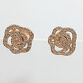 Bluekey Silver Carnation Cubic Zirconia Earrings 241011-12 (23460915A)