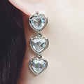 Bluekey Silverheart Cubic Diamond Earings 241011-06 (23460916A)