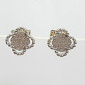 Bluekey Silver925 Cubic Zirconia Diamond Cut Earrings 241011-01 (23460918A)