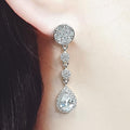 Bluekey Silver925 Cubic Zirconia Diamond Cut Earrings 241011-04 (23460921A)